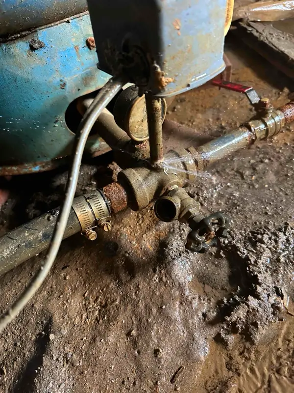 Water Leak Under House in Crawlspace