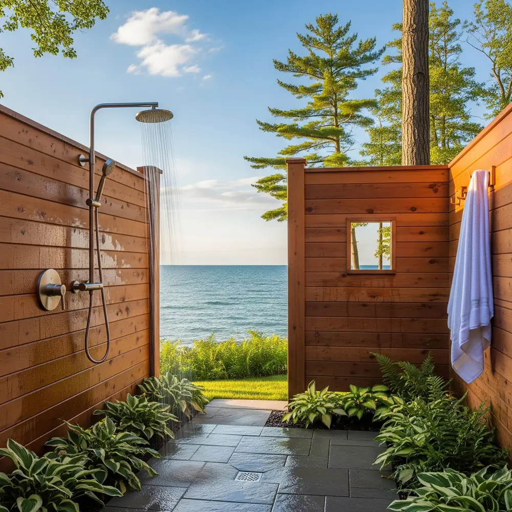 Outdoor Shower Old Mission Peninsula Michigan