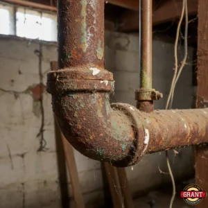 Corroded Cast Iron Pipe