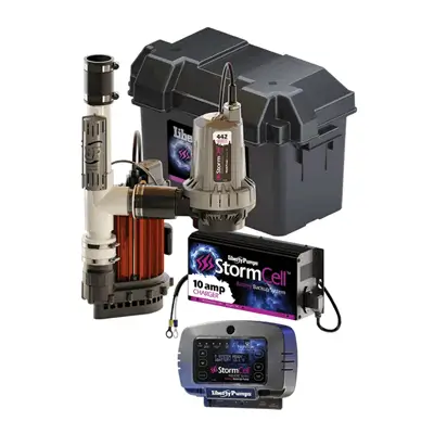 Liberty Battery Backup Sump Pump with NightEye Remote Monitor